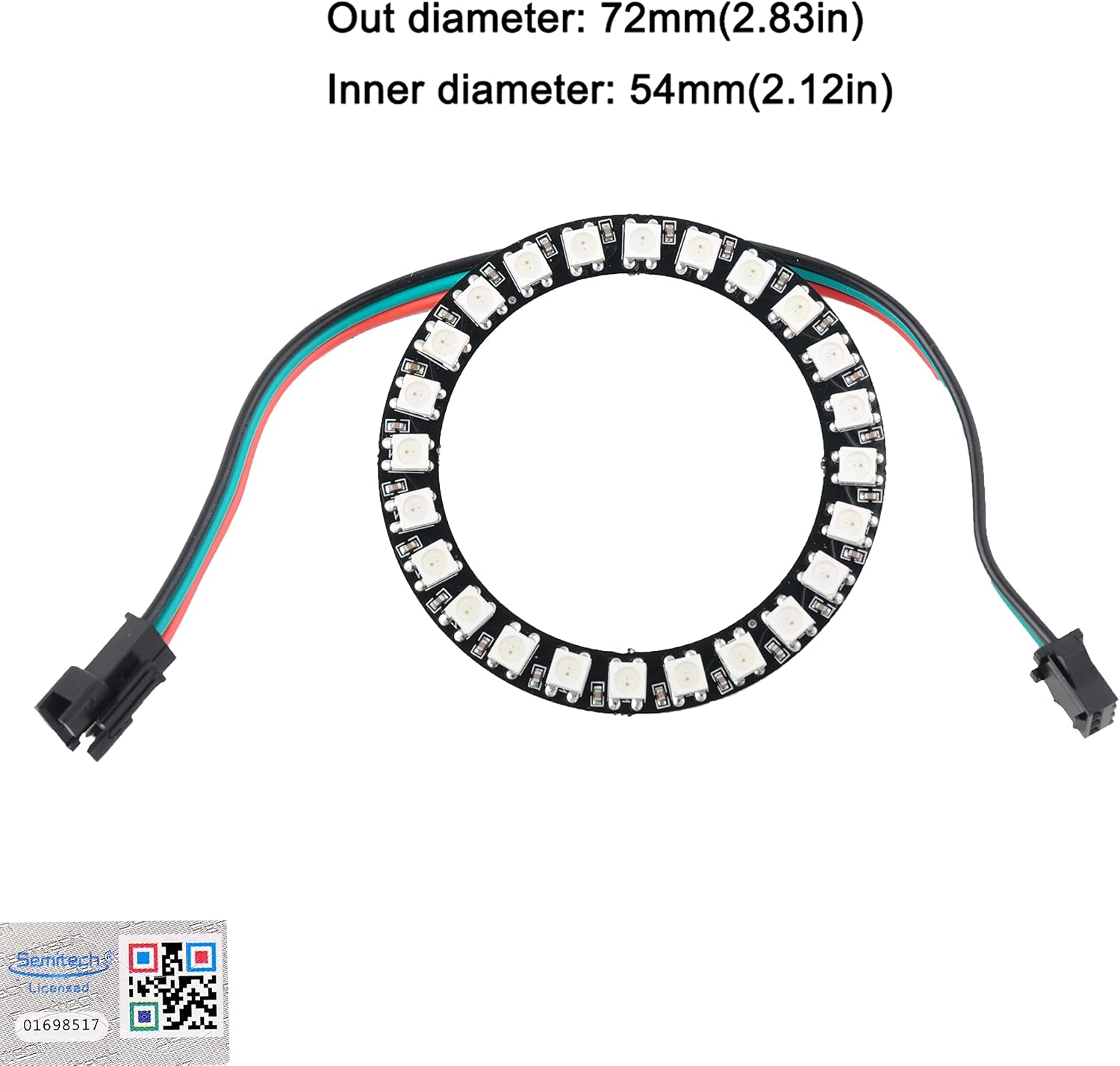 24 RGB LED Rings 24 X WS2812B  - Esp8266 Nodemcu ulasan dan harga