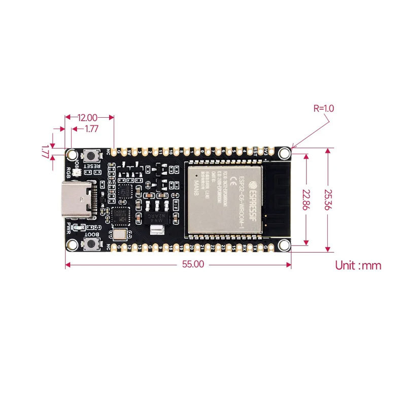 ESP32-C6-WROOM-1-N8 RISC-V Dev - Esp32 Wifi Bluetooth Module ulasan dan harga